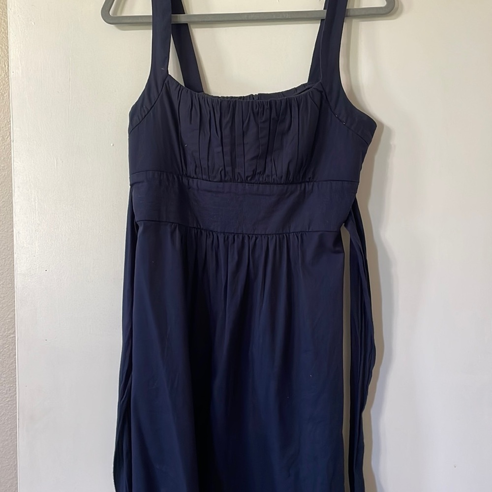 Blue knee length dress